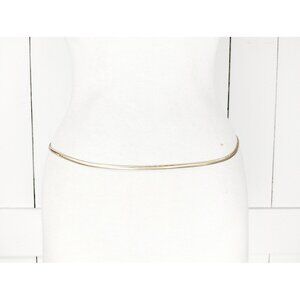 Gold metal flat snake chain link dainty lightweight skinny belly chain belt